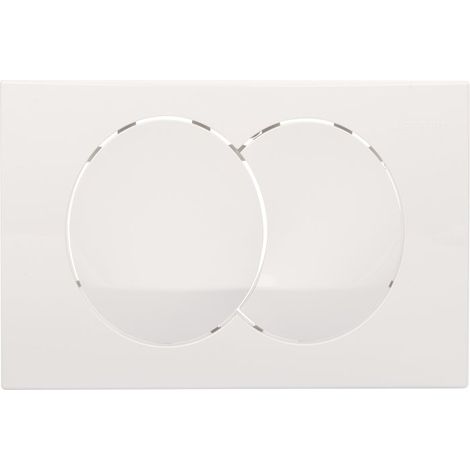 Geberit – Plaque de commande WC double touche – Installation sur bâti-support Delta – Effort d'actionnement inférieur à 20 Newton – Déclenchement frontal