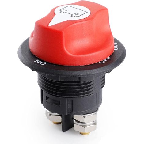 Interrupteur de Batterie 12-24V 200A - Interrupteur Isolateur On-Off Étanche pour Déconnexion d'Alimentation - Idéal pour Bateaux, Motos, Yachts, Voitures, Bus, RV et UTV - Sécurité Maximale et Facili (1/5)