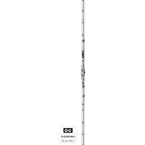 FERCO Crémone F7,5 - côte DF - D1/2 avec rampe : G-22103