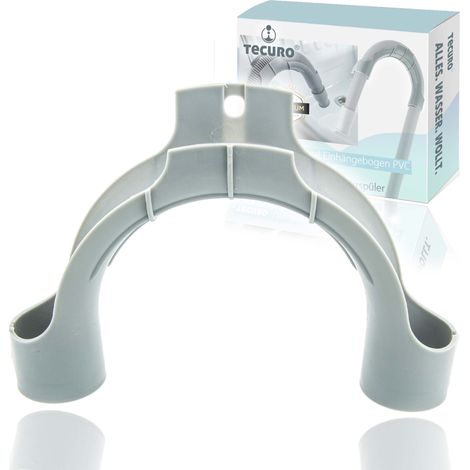 tecuro Universal Haltebogen Einhängebogen PVC für Ablaufschlauch Waschmaschine Geschirrspüler (1/4)