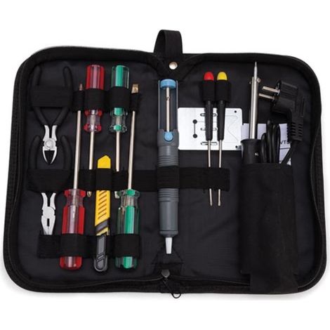 Velleman – Trousse à outils 11 pièces – Acier inoxydable et polycarbonate – Non magnétique – Poignée ergonomique pour précision (1/3)