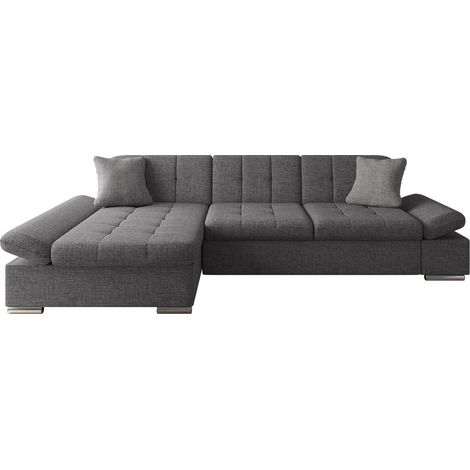 Canapé d'angle Comfivo 151, Lux 06 + Lux 05, Fonction de couchage, Boîte de literie, 278x161x76cm, 0
