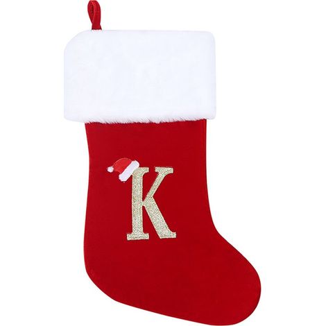 Deux grandes chaussettes de Noël à suspendre, idéales pour les sacs cadeaux du Père Noël, les sachets de bonbons, et parfaites pour décorer le sapin et la cheminée. Dimensions : 46 x 24 cm. (1/5)