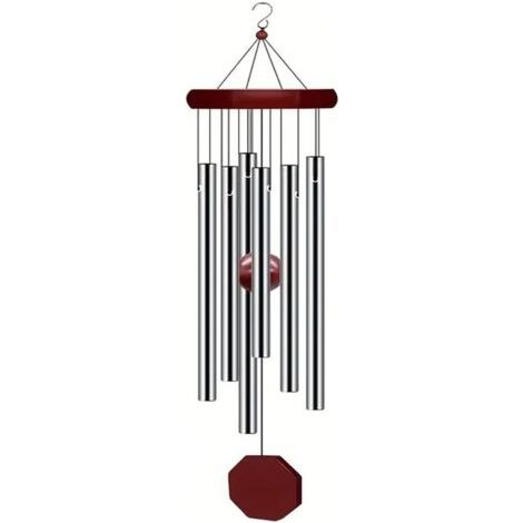 Carillon, 70 cm Carillon à Vent Musical de Jardin, Carillon à Vent de Jardin, 6 Tube Aluminium Carillon a Vent, Carillons éoliens en Métal, Bells éolien Cloches pour Extérieur, Pour Jardin, Véranda (1/5)