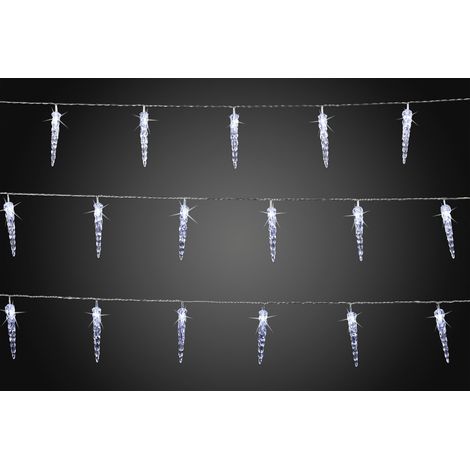 Hellum LED-Eiszapfen-Lichterkette 40-tlg. kaltweiß außen