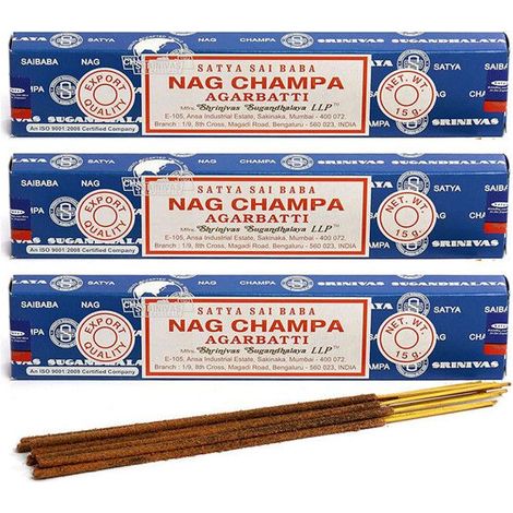 Encens - Satya - Nag Champa - Lot de 3 Paquets - 15g - Livraison gratuite dès 25€ d'achat (1/5)