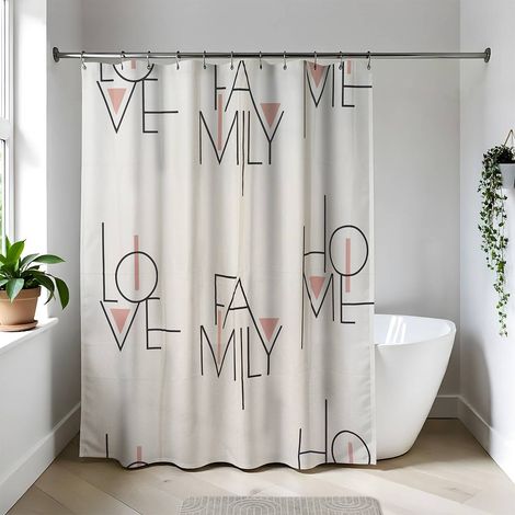 Duschvorhang peva 180x180 cm - minimalist grege - Tendance (1/2)