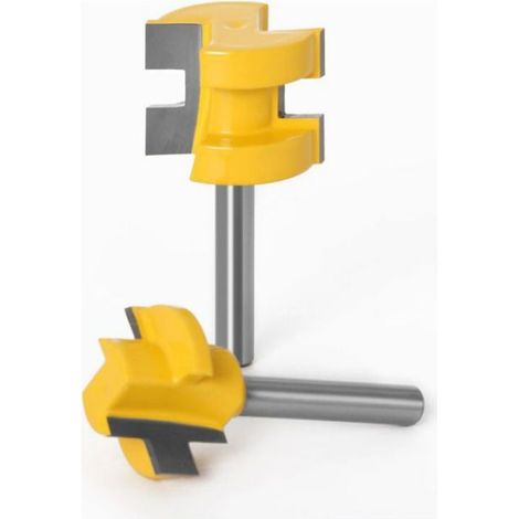 Couteau A Rainurer En T - Alliage YG6 Et Acier Carbone - Pour Fraiseuse Bois - 1 4 Pouces - Lot De 2 (1/5)