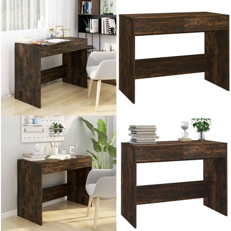 Schreibtisch Räuchereiche 101x50x76,5 cm Holzwerkstoff - Bürostuhl - Schreibtisch - Home Office - Arbeitsplatz - Holztisch - Home & Living