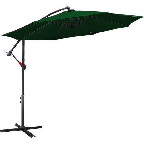 Randaco Sonnenschirm 3.5m Grün – Natürlicher Sonnenschutz für Garten, Terrasse & Rasenflächen