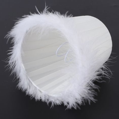 Lustre en tissu à plumes, suspension, abat-jour, applique murale pour la maison ou l'hôtel (1/5)