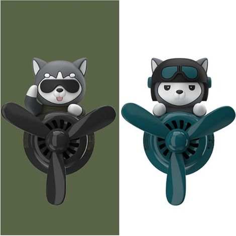 1 set. Color: Green. Material: ABS. Kukii Husky Car Air Freshener Vent Clip for Car Interior. (1/4)