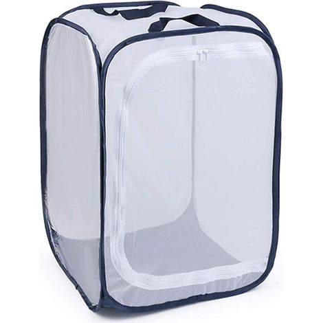 Petite serre d'hivernage pour plantes, pop-up, pot de fleurs, intérieur et extérieur, housse de pot de fleurs, PE semi-transparent, protection hivernale pour plantes (1/5)
