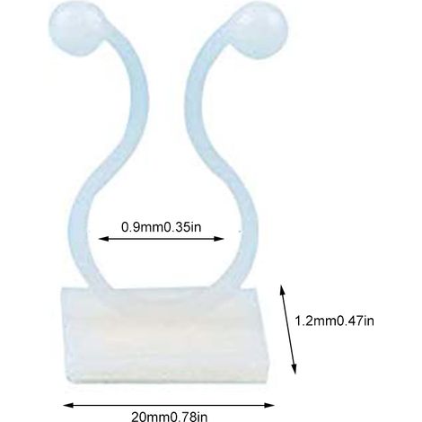 Lot de 50 clips de fixation pour plantes grimpantes, supports adhésifs pour plantes grimpantes murales et autres plantes de jardin. (1/5)