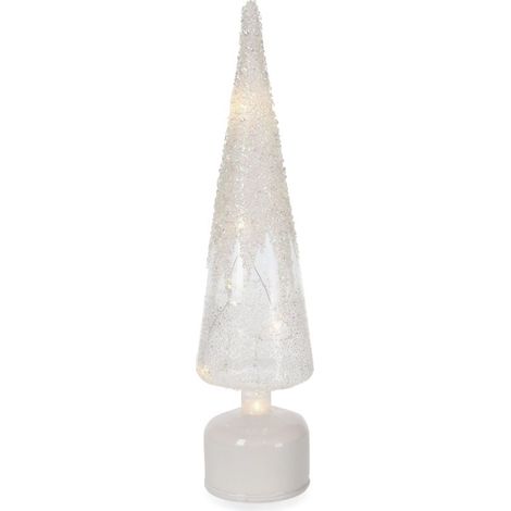 ALBERO ROTANTE VETRO TRASPARENTE LED DECORAZIONE INVERNALE WINK H40 BIZZOTTO