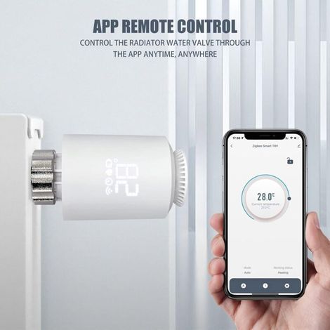 Thermostat de radiateur intelligent, application Tuya et thermostat numérique Smart Life, chauffage programmable pour radiateurs, Wi-Fi extensible, installation facile, économies de chauffage (1/3)