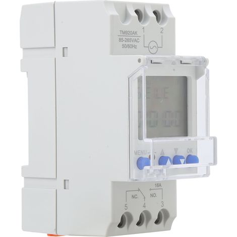 Intelligenter analoger LCD-Timer mit Hintergrundbeleuchtung und Zeitschaltuhr für Smart-Home-Geräte, 85–265 V, 16 A (1/5)