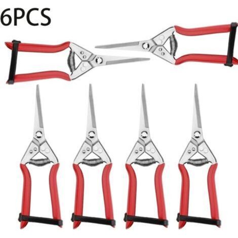6-teiliges Mehrzweck-Gartenscheren-Set – Scharfe Metallklingen, ergonomische, rutschfeste Griffe, Obst- und Gemüseschneider (1/5)