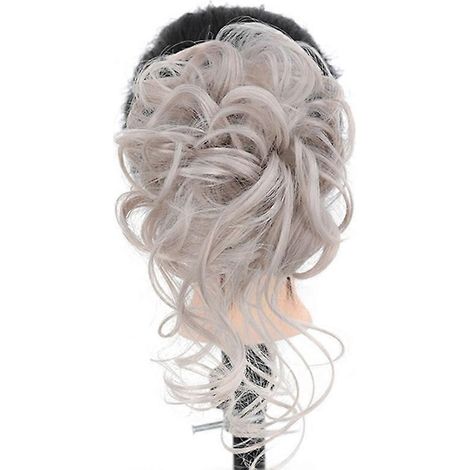 Chignon ondulé et bouclé, pince à cheveux, extensions de queue de cheval, chouchous, postiches - 8 (1/4)