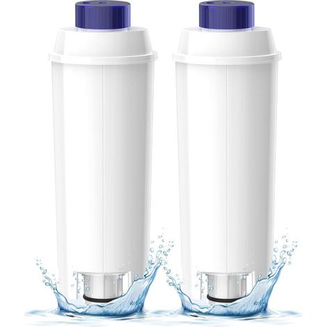 Filtres à Eau pour Machine à Café Delonghi Magnifica s, Filtre Delonghi Dinamica et Les Séries ECAM/ETAM/ESAM/BCO, Cartouche Filtrante DLSC002, Filtre Adoucir l'eau (2 Pièces) (1/5)