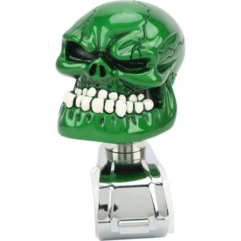 Drehbarer Totenkopf-Fluggriff für Autos, Lkws, Traktoren und Boote – Grün