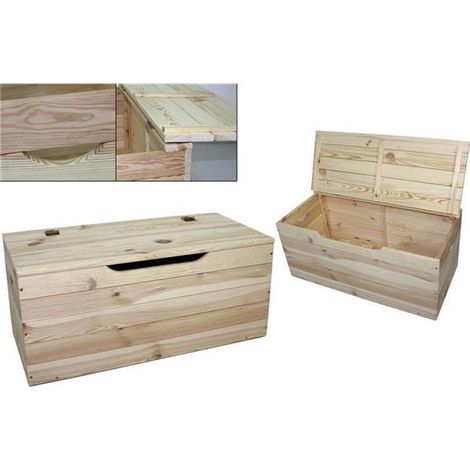 Baule in LEGNO DI PINO NATURALE cm 73X35X33 CASSAPANCA PANCA Tirolese