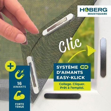 Fenstergitter mit innovativer Magnetbefestigung. Geeignet für Gitter bis 150 x 130 cm, individuell zuschneidbar. Kein Bohren oder Schrauben erforderlich. Befestigung mit 16 Magneten. [Schwarz] (1/4)