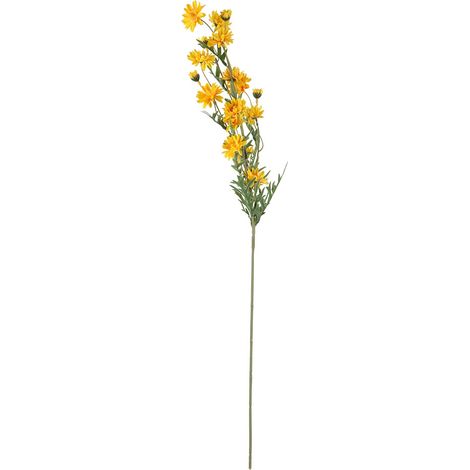 Fleurs Artificielles Chrysanthème Girofle - 18 Têtes Décoration Intérieure Table Mariage - Jaune (1/5)