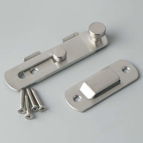 Verrou Porte - Acier Inoxydable 2,5 mm - Pour Porte Intérieure Extérieure Portail Fenêtre Placard - 100 x 70 x 20 mm - 1 Pièce (1/5)