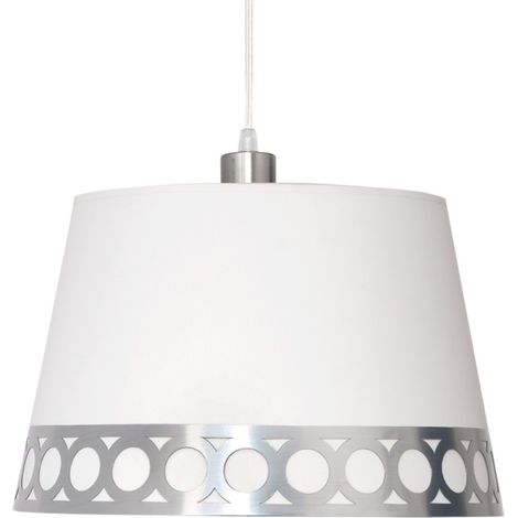 Colgante Dalia 1xe27 Blanco/plata Regx40x40 Cm (1/2)