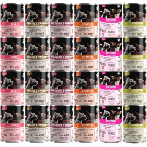 Cibo umido per cani PET REPUBLIC, mix di gusti, 24 x 400 g