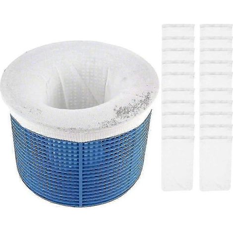Chaussettes filtrantes pour skimmer de piscine, panier de filtration pour skimmer de piscine (20 pièces) (1/4)