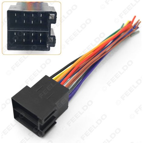 Faisceau de câblage pour la mise à niveau du système audio DVD compatible avec Citroën, Volkswagen (logo ISO), Lifan, Fiat, Foton et Cheetah.