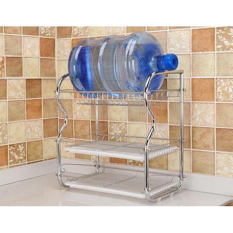 Égouttoir à Vaisselle en Acier Inoxydable, Égouttoir à Couverts, pour Égouttoir Anti-Rouille, Idéal pour Cuisine, 3 Étages, Option 1 (1/5)