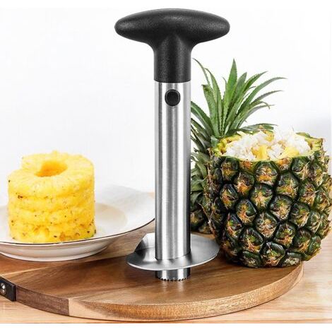 BUNTHAUS Coupe Ananas, Acier Inoxydable, Facile à Nettoyer, Poignée Antidérapante, Coupe Fruit pour les Anneaux de Fruits de Cuisine (1/3)