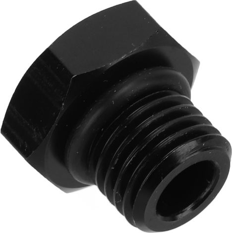 Raccord bouchon mâle hexagonal en acier universel noir 4000PSI pour véhicule AN4 - Adaptateur d'obturation fileté haute pression (1/5)