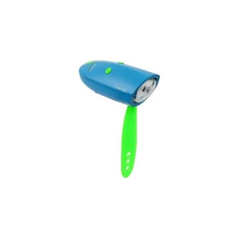 Nano hornit blu/verde 2 in 1 luce per bicicletta, clacson/campanello - Nano hornit Blu/Verde (1/5)