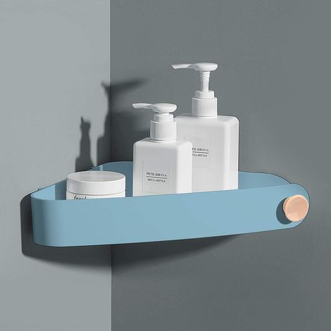 MINKUROW Gf-Huinongunbored Mensola Doccia,Portaoggetti E Organizzazione Bagno,Portasapone Doccia,Mensola Bagno,Include 2 Adesivi,Blu (1/5)