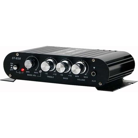 Convient pour l'amplificateur home cinéma haute fidélité 2.1 canaux ST-838, l'amplificateur de puissance, l'amplificateur audio de voiture et l'amplificateur de lecteur multimédia.