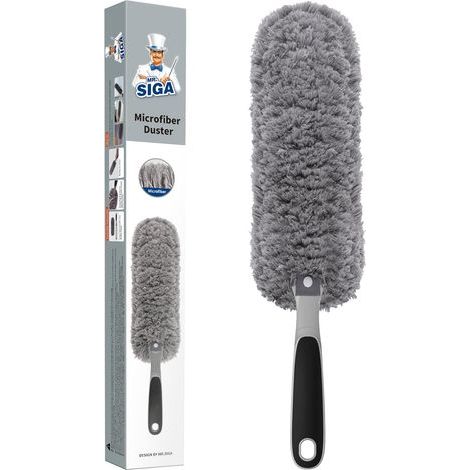 Washable Microfiber Duster with Non-Slip TPR Handle for Furniture, Blinds, and Fans (1/5)