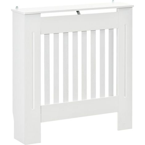Cache-radiateur vertical en MDF au design moderne, pour salon ou chambre, 78 x 19 x 81 cm, blanc (1/5)