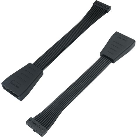 (Lot de 2) petit câble adaptateur d'en-tête d'extension interne à 19 broches mini USB 3.0 pour carte mère 15 cm (5,9 pouces) (1/5)
