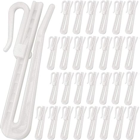 Pince pour Rideaux 50 Pcs Rideaux Crochets réglable Rideau à Clipser pour Rideaux Accessoires (1/5)