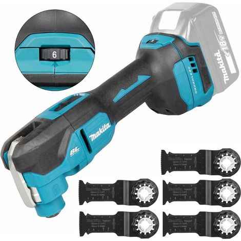 Makita DTM53Z 18v LXT Brushless Multi Tool Keyless Blade + 5 BIM Starlock Blades