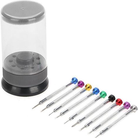 Set mit 9 kompakten Präzisionsschraubendrehern für Elektronik- und Uhrenreparaturen – Hochwertiger Stahl – Werkzeuge für Schmuck und Brillen