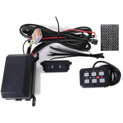 Boîtier de commande de circuit de relais à 6 positions avec panneau de commande tactile ultra-mince et LED 12 V, compatible avec les UTV marins C (1/5)