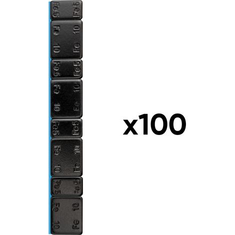 JBM54788 Schachtel mit 100 Gegengewichten aus Eisen 60 g (4×10 g + 4×5 g), Farbe schwarz