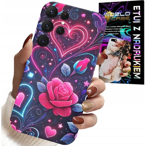 Coque pour Samsung Galaxy S23 Ultra - motif cœur, rose, style adolescent + film protecteur (1/5)