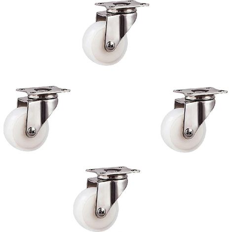 Petites roulettes pivotantes, roues de rechange en caoutchouc, lot de 4 roulettes pivotantes de 5 cm (2 pouces) (1/5)