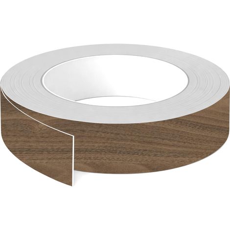 1x Bande de chant ABS sans colle 43 mm x 5 m épaisseur 0,8 mm facile à appliquer bricolage étagère meuble panneau plan de travail bois stratifié, Noyer Carini naturel mat (1/3)